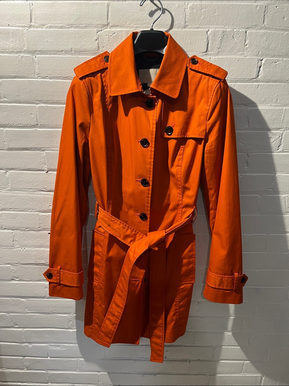 Banana Republic Orange Trench Coat with Belt